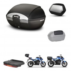 SHAD SH35 PREMIUM suitcases + mounting bracket SH45 trunk accessories KIT-459292