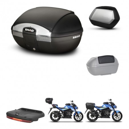 SHAD Maletas SH35 PREMIUM + soporte montaje baul SH45 accesorios KIT-459292