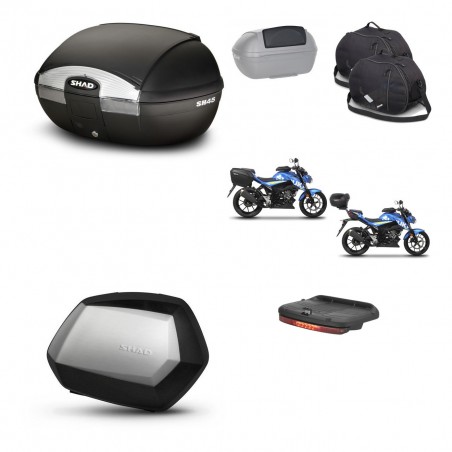 SHAD SH35 PREMIUM suitcases + mounting bracket SH45 trunk accessories KIT-459293