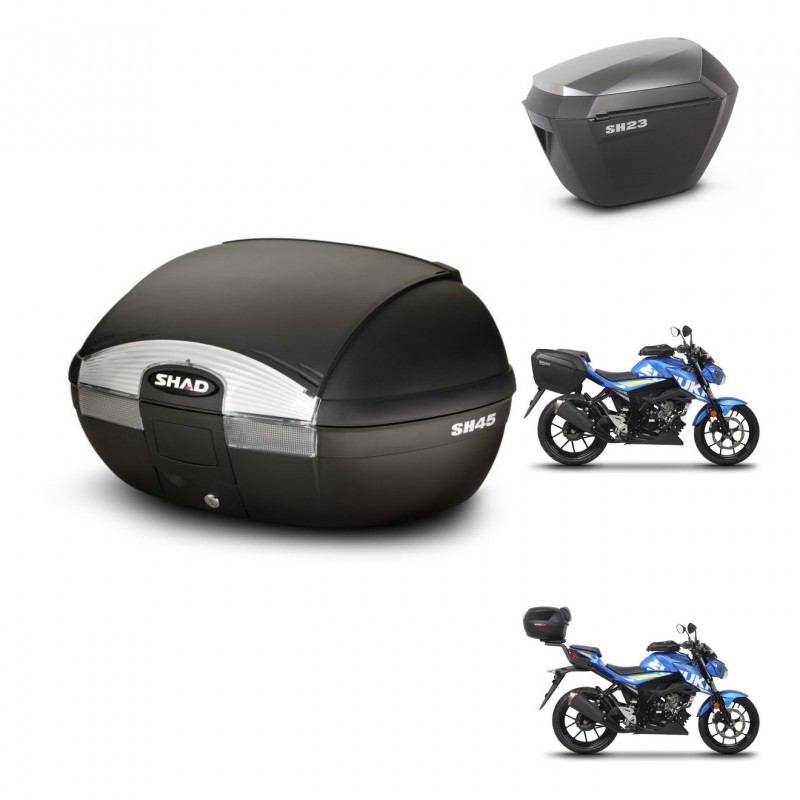 SHAD Maletas sh23 alu + soporte montaje baul SH45 KIT-459301