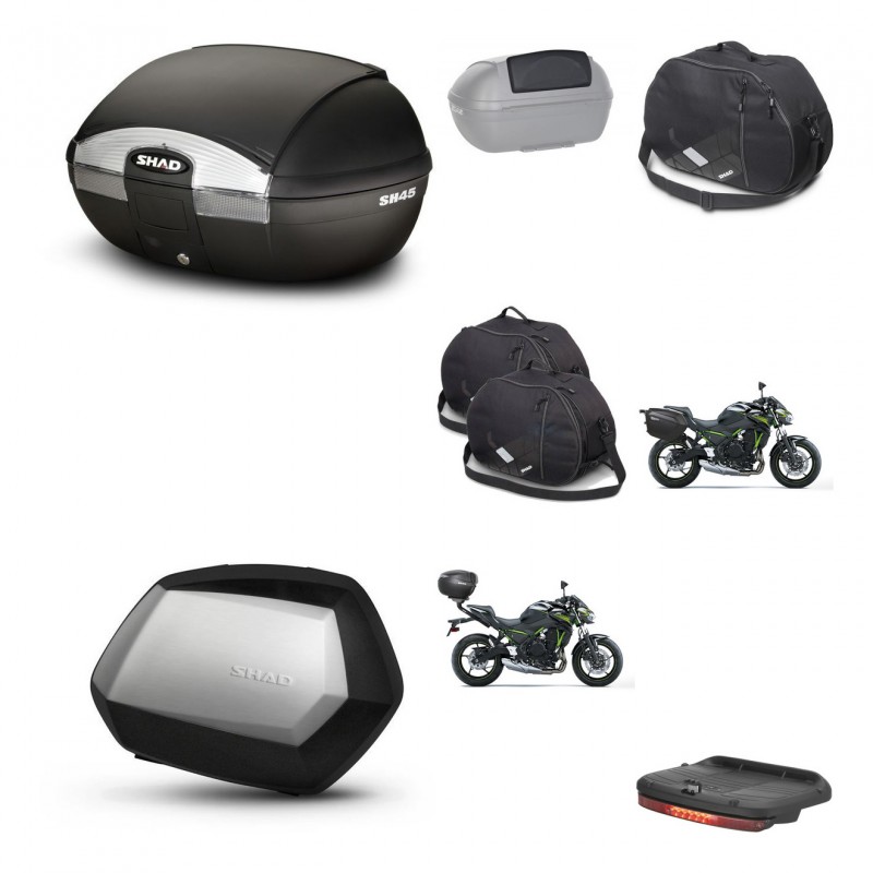 SHAD SH35 PREMIUM suitcases + mounting bracket SH45 trunk accessories KIT-459306