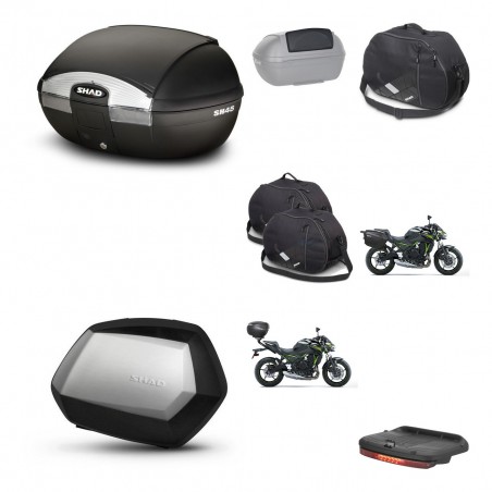 SHAD Maletas SH35 PREMIUM + soporte montaje baul SH45 accesorios KIT-459306