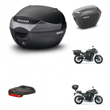 SHAD Maletas sh23 alu + soporte montaje baul SH33 accesorios KIT-459315