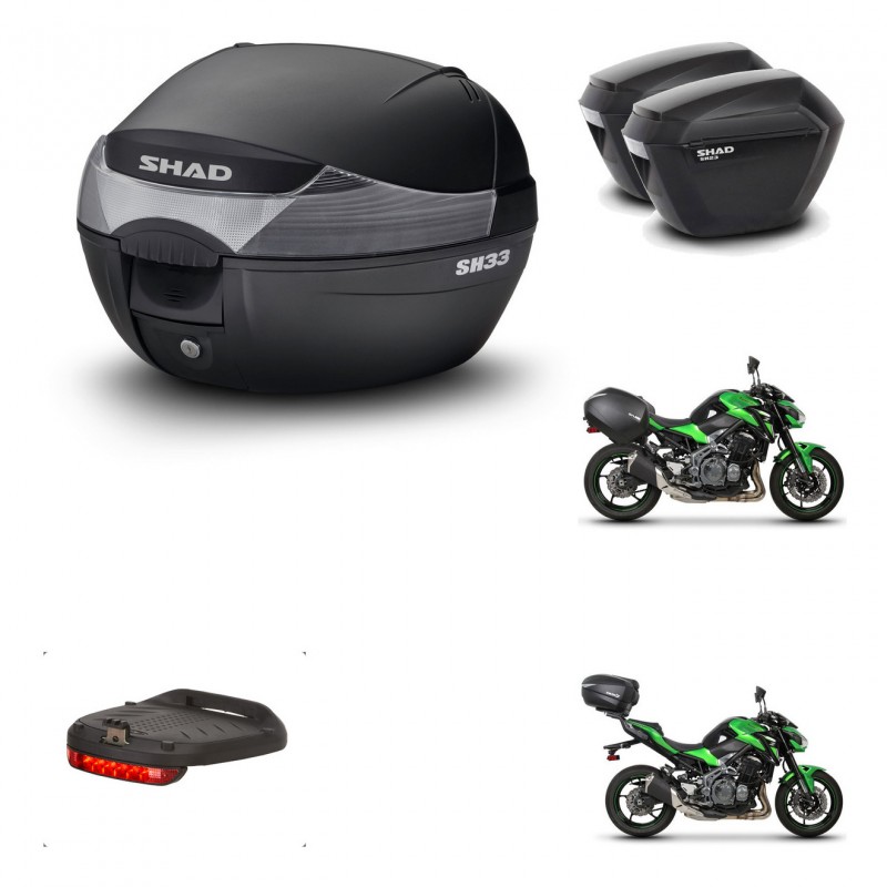 SHAD Maletas sh23 + soporte montaje baul SH33 accesorios KIT-459337