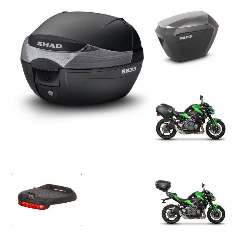 SHAD Maletas sh23 alu + soporte montaje baul SH33 accesorios KIT-459338