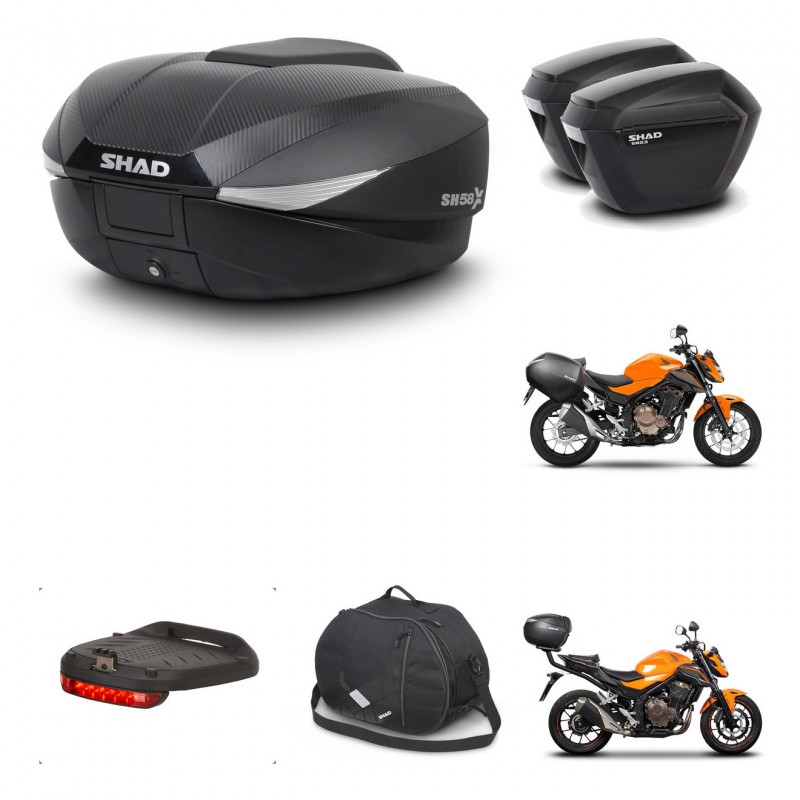 SHAD Maletas sh23 + soporte montaje baul SH58 accesorios KIT-459341