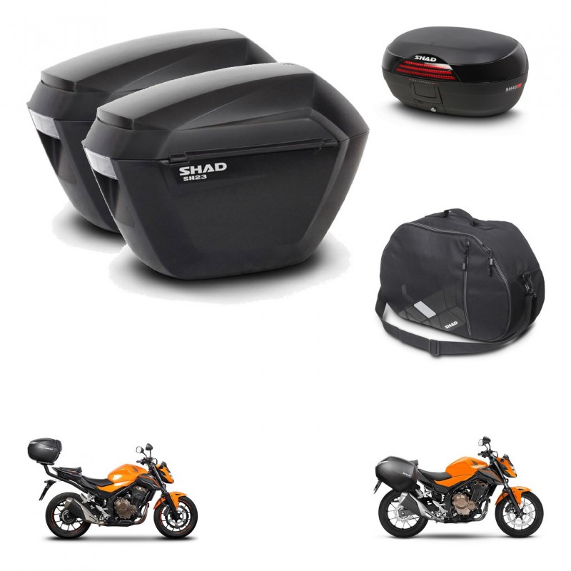 SHAD SH46 trunk + mounting bracket sh23 suitcases accessories 45 L KIT-459351