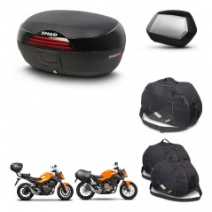 SHAD Maletas SH35 PREMIUM + soporte montaje baul SH46 accesorios 45 L KIT-459353