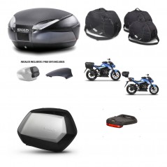 SHAD SH35 PREMIUM suitcases + mounting bracket SH48 trunk backrest cover accessories 49 L KIT-459391