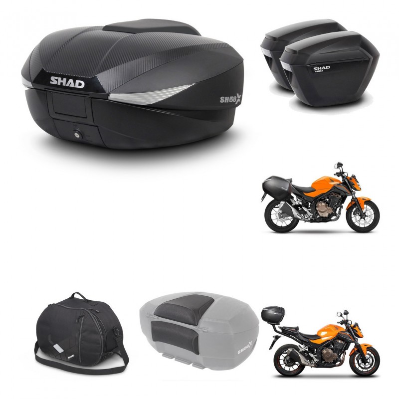 SHAD Maletas sh23 + soporte montaje baul SH58 accesorios KIT-459423