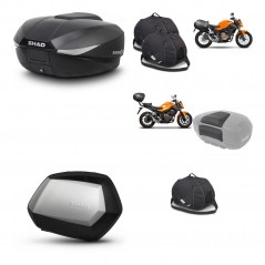 SHAD Maletas SH35 PREMIUM + soporte montaje baul SH58 accesorios KIT-459425