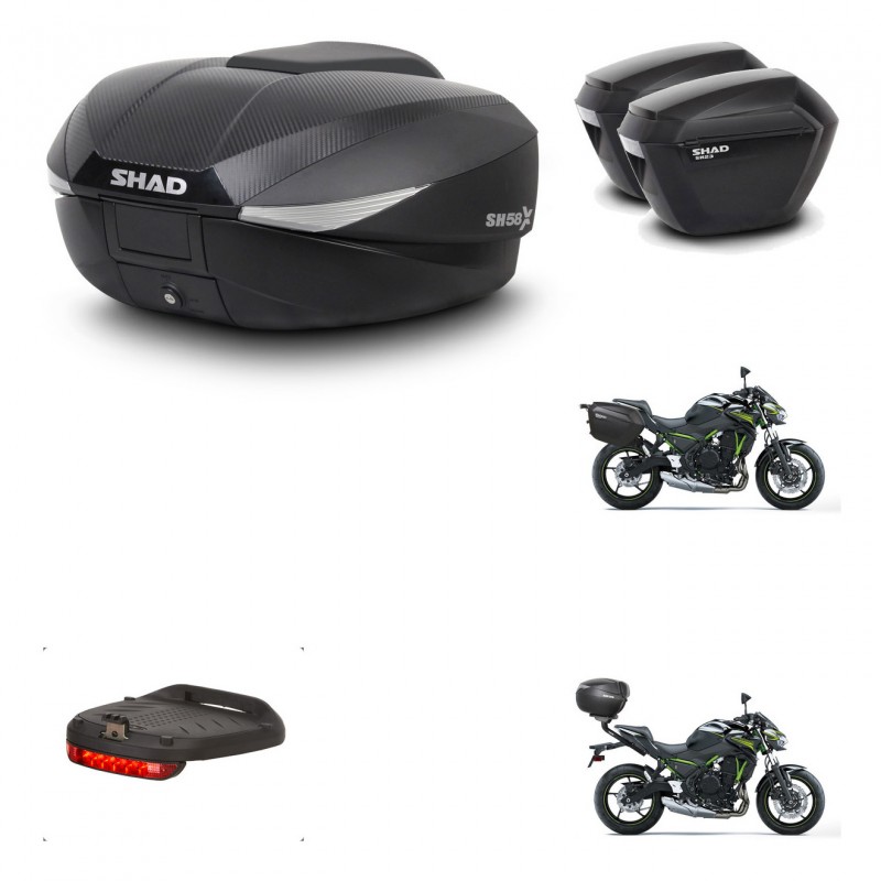 SHAD Maletas sh23 + soporte montaje baul SH58 accesorios KIT-459450