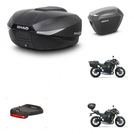 SHAD Maletas sh23 alu + soporte montaje baul SH58 accesorios KIT-459453