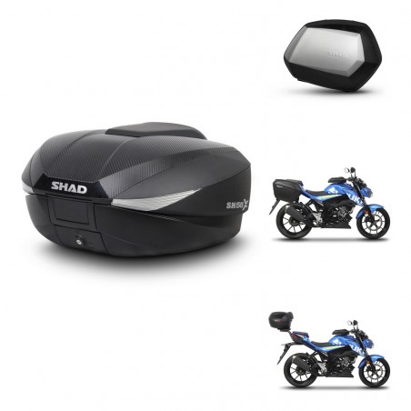 SHAD Maletas SH35 PREMIUM + soporte montaje baul SH58 KIT-459473