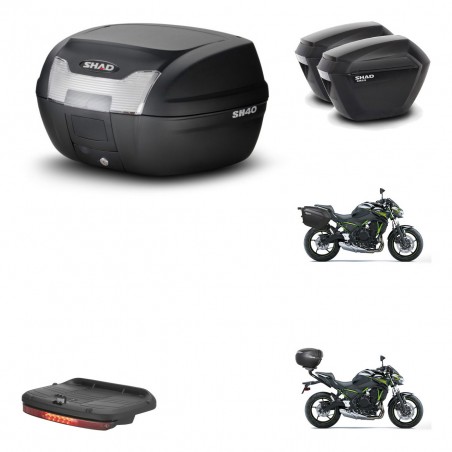 SHAD SH23 suitcases + mounting bracket SH40 trunk accessories KIT-459501