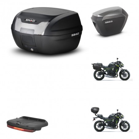 SHAD Maletas sh23 alu + soporte montaje baul SH40 accesorios KIT-459502