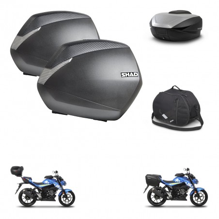 SHAD SH59 trunk + mounting bracket SH36 suitcases accessories 59L KIT-459509