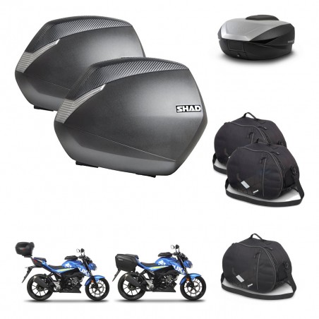 SHAD SH59 trunk + mounting bracket SH36 suitcases accessories 59L KIT-459510