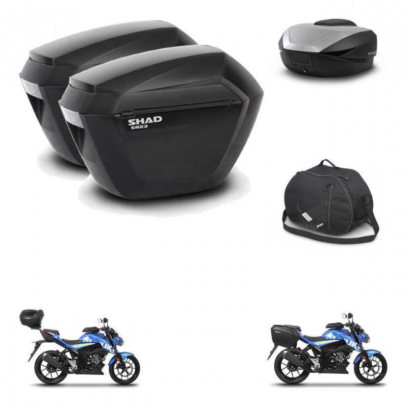 SHAD SH59 trunk + mounting bracket sh23 suitcases accessories 59L KIT-459511