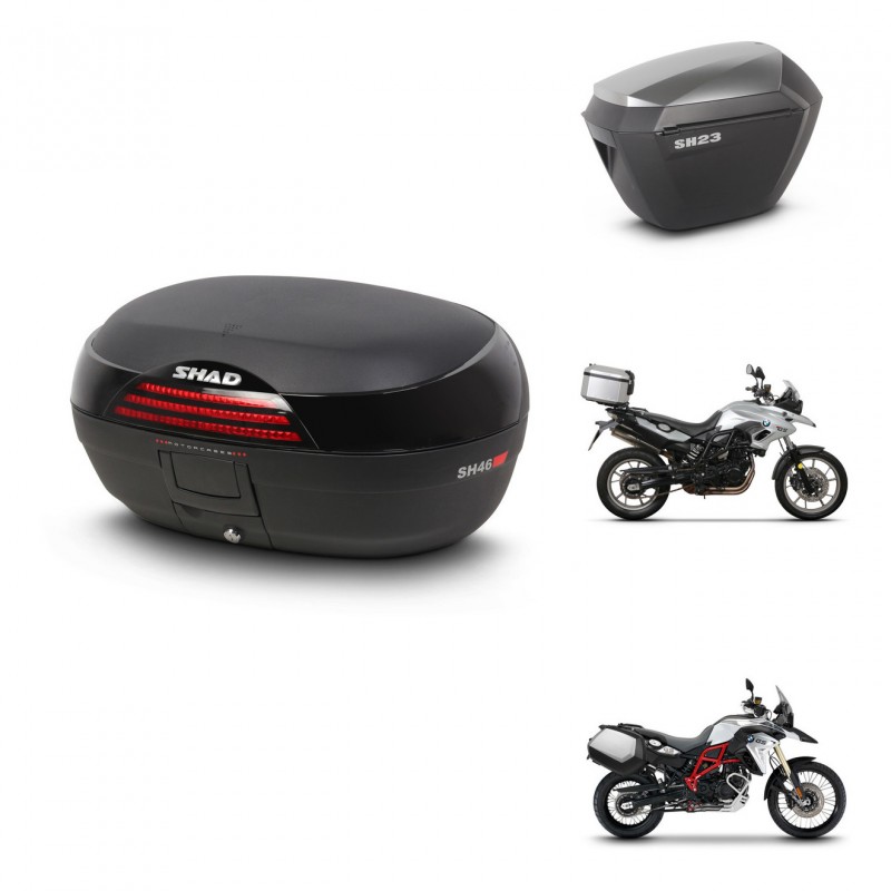 SHAD Maletas sh23 alu + soporte montaje baul SH46 45 L KIT-459532