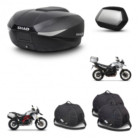 SHAD Maletas SH35 PREMIUM + soporte montaje baul SH58 accesorios KIT-459547