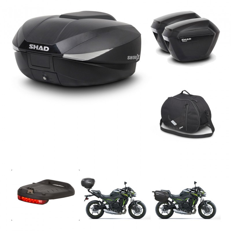 SHAD Maletas sh23 + soporte montaje baul SH58 accesorios KIT-459566
