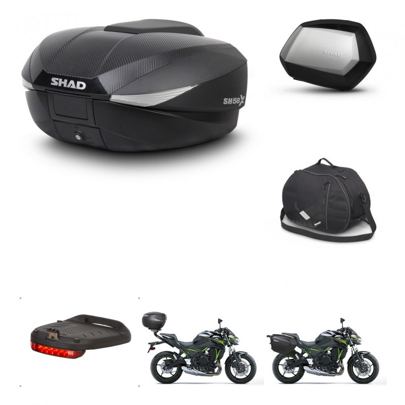 SHAD Maletas SH35 PREMIUM + soporte montaje baul SH58 accesorios KIT-459567
