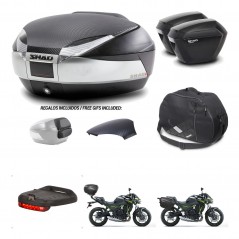 SHAD Maletas sh23 + soporte montaje baul SH48 tapa respaldo accesorios KIT-459578