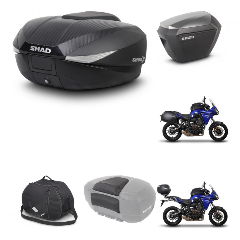 SHAD Maletas sh23 alu + soporte montaje baul SH58 accesorios KIT-459582
