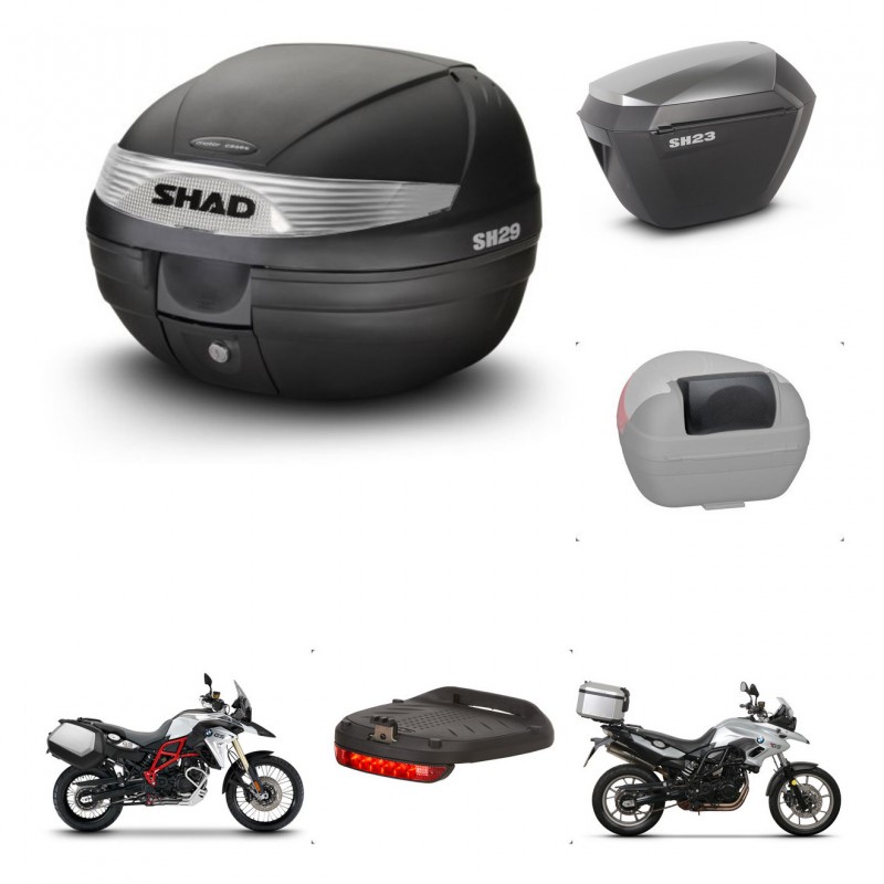 SHAD SH23 alu suitcases + mounting bracket SH29 trunk accessories KIT-459592