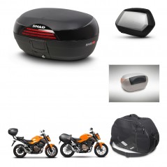 SHAD Maletas SH35 PREMIUM + soporte montaje baul SH46 accesorios 45 L KIT-459596