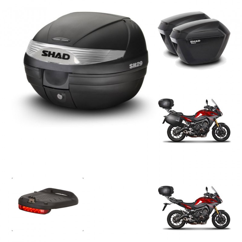 SHAD Maletas sh23 + soporte montaje baul SH29 accesorios KIT-459669