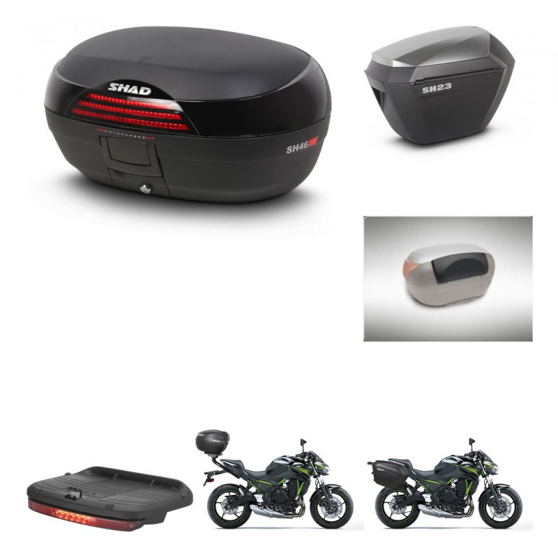 SHAD Maletas sh23 alu + soporte montaje baul SH46 accesorios 45 L KIT-459677