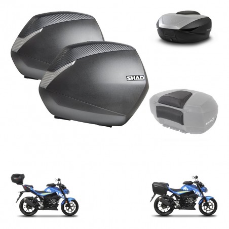 SHAD SH59 trunk + mounting bracket SH36 suitcases accessories 59L KIT-459685