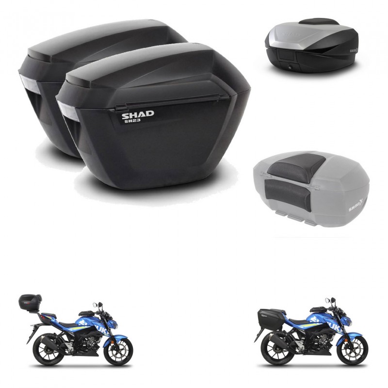 SHAD SH59 trunk + mounting bracket sh23 suitcases accessories 59L KIT-459687