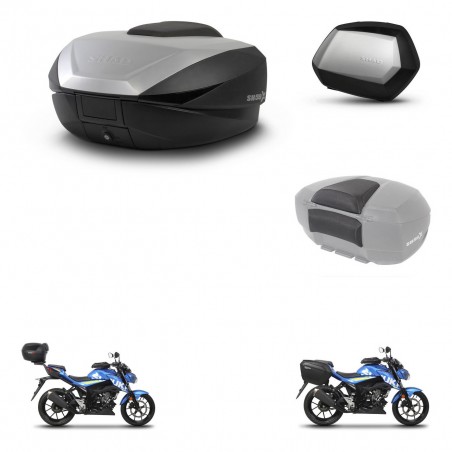 SHAD SH35 PREMIUM suitcases + mounting bracket SH59 trunk accessories 59L KIT-459688