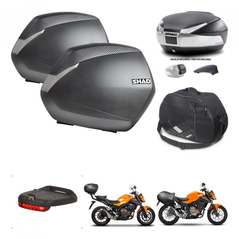 SHAD Baul SH48 tapa respaldo + soporte montaje maletas SH36 accesorios KIT-459698
