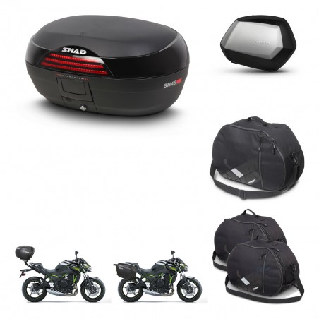 SHAD Maletas SH35 PREMIUM + soporte montaje baul SH46 accesorios 45 L KIT-459718
