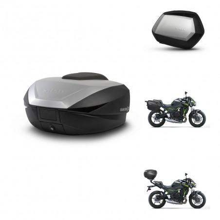 SHAD SH35 PREMIUM suitcases + mounting bracket SH59 trunk 59L KIT-459750