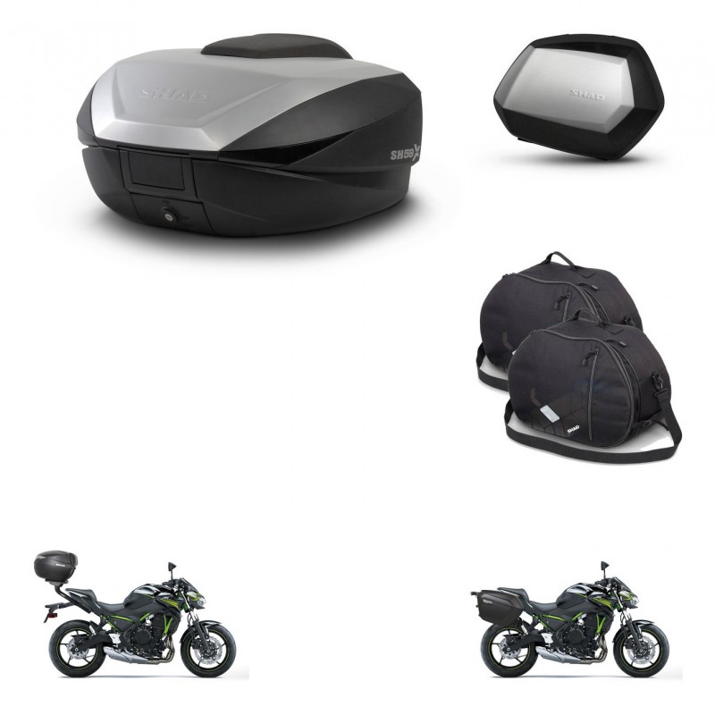SHAD SH35 PREMIUM suitcases + mounting bracket SH59 trunk accessories 59L KIT-459751