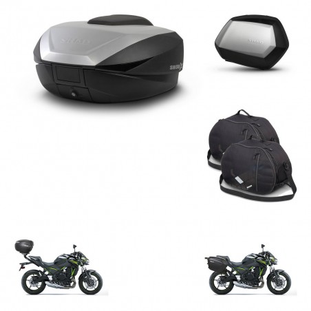 SHAD Maletas SH35 PREMIUM + soporte montaje baul SH59 accesorios 59L KIT-459751