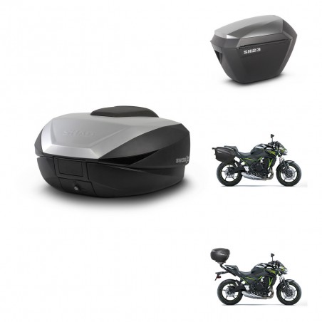 SHAD Maletas sh23 alu + soporte montaje baul SH59 59L KIT-459752