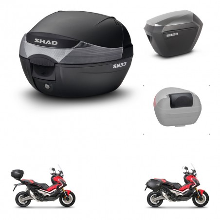 SHAD Maletas sh23 alu + soporte montaje baul SH33 accesorios KIT-459754