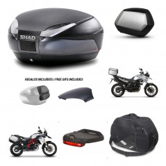 SHAD SH35 PREMIUM suitcases + mounting bracket SH48 trunk backrest cover accessories 49 L KIT-459783