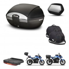 SHAD SH35 PREMIUM suitcases + mounting bracket SH45 trunk accessories KIT-459812