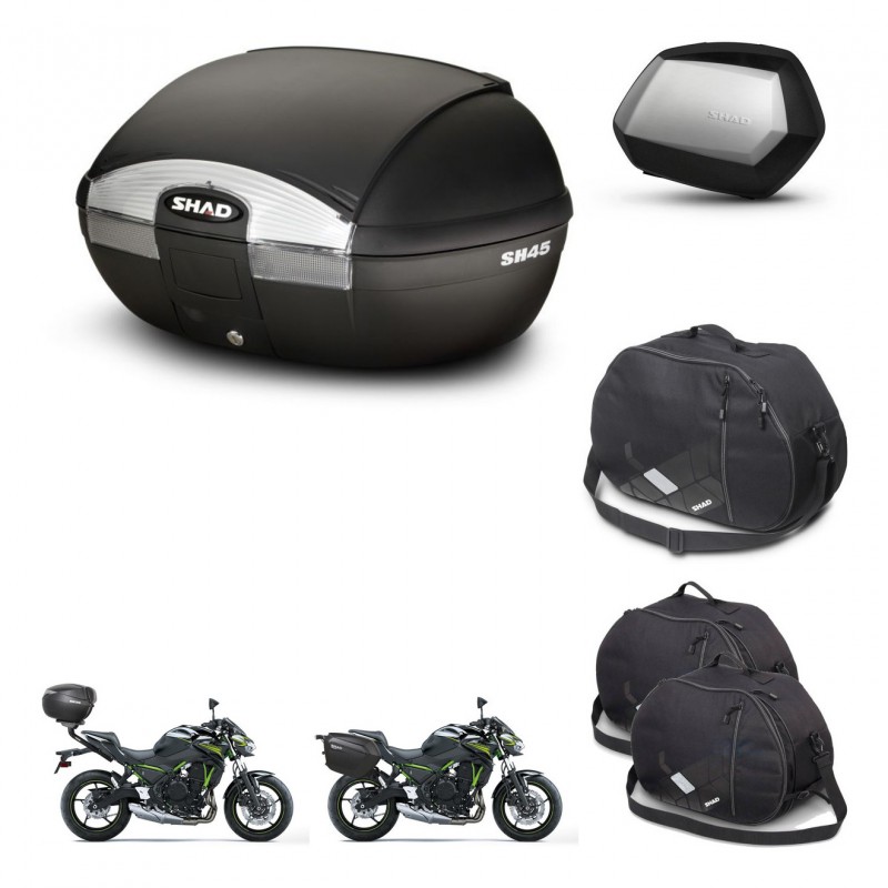 SHAD SH35 PREMIUM suitcases + mounting bracket SH45 trunk accessories KIT-459820