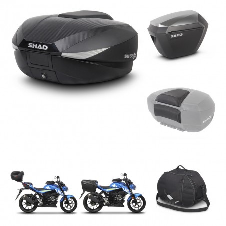 SHAD Maletas sh23 alu + soporte montaje baul SH58 accesorios KIT-459829