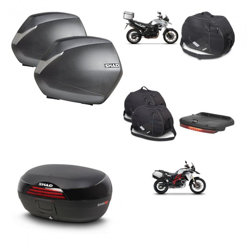 SHAD SH46 trunk + mounting bracket SH36 suitcases accessories 45 L KIT-459850