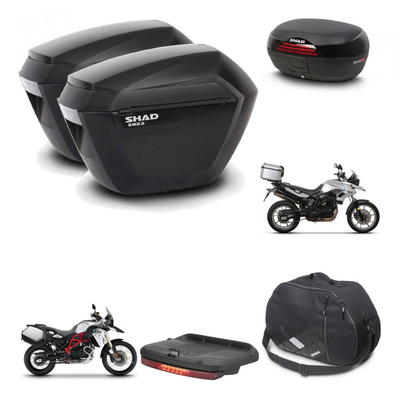 SHAD SH46 trunk + mounting bracket sh23 suitcases accessories 45 L KIT-459851