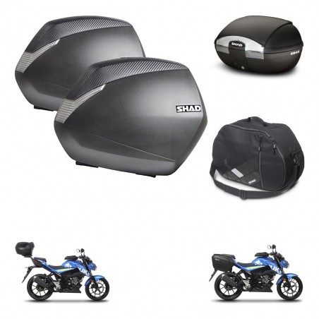 SHAD SH45 trunk + mounting bracket SH36 suitcases accessories KIT-459855